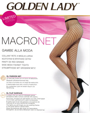 Collant rete larga Golden Lady Macronet senza cuciture
