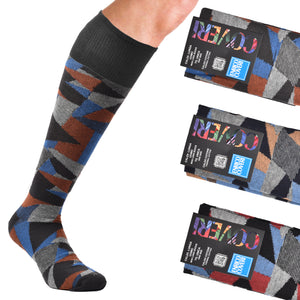 Calze uomo lunghe caldo cotone Enrico Coveri color line 12B