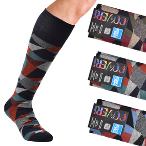 Calze uomo lunghe caldo cotone Enrico Coveri color line 12C