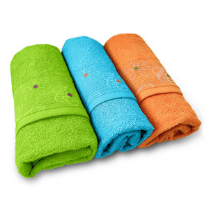 Vingi set asciugamani viso + ospite cotone Colors