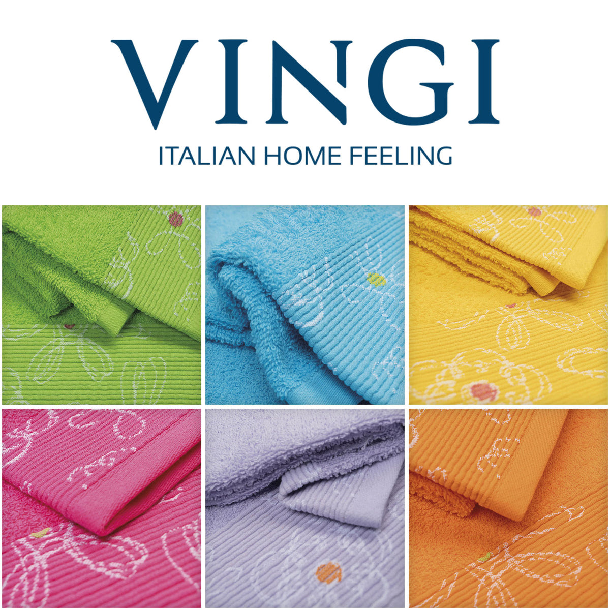 Vingi set asciugamani viso + ospite cotone Colors