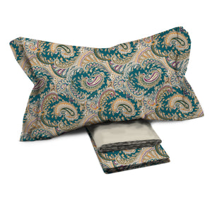 Completo letto motivo paisley percalle di cotone Enrico Coveri vinia
