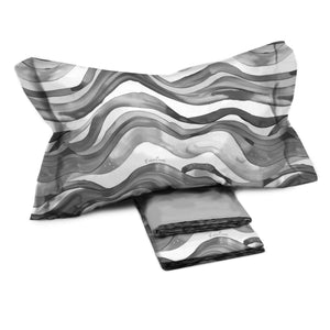 Completo letto fantasia onde percalle di cotone Enrico Coveri yari 1022