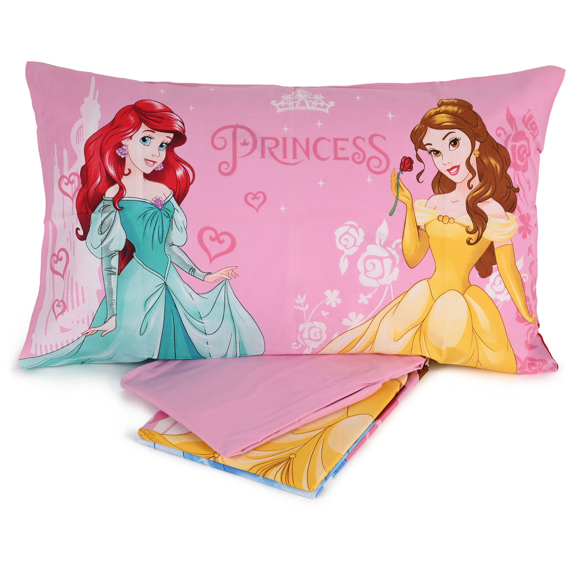 Completo letto set lenzuola cotone Principesse Disney