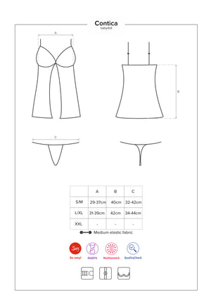 Sexy Obsessive Contica babydoll + perizoma 2 pz.