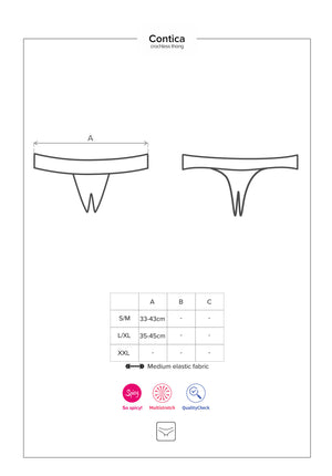 Sexy perizoma Obsessive Contica Crotchless thong cavallo aperto