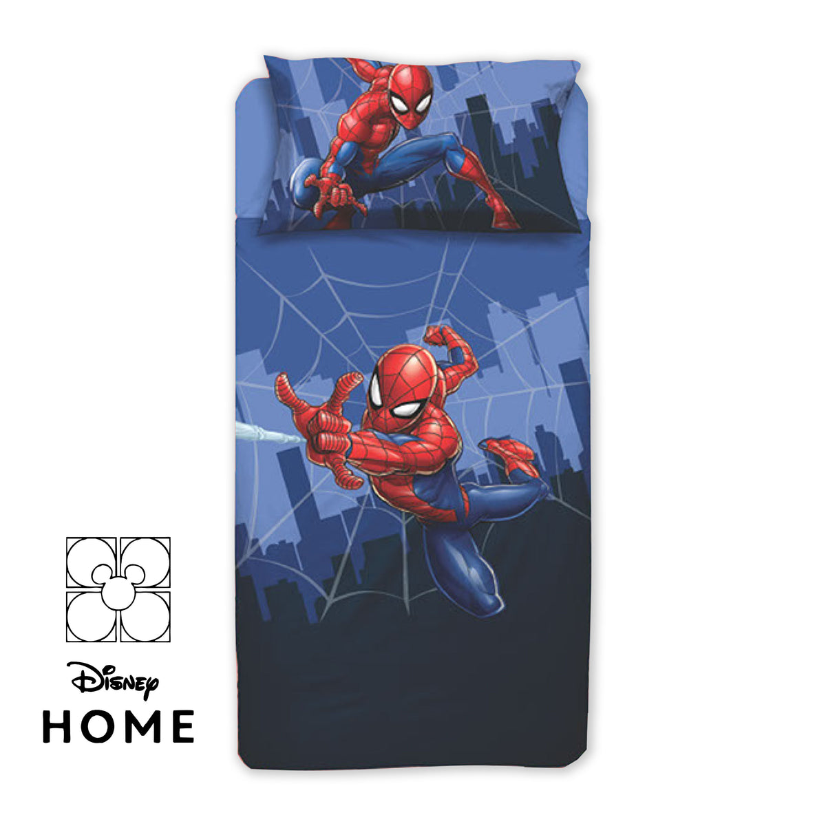 Completo letto Spiderman sopra + sotto + federa 100% cotone