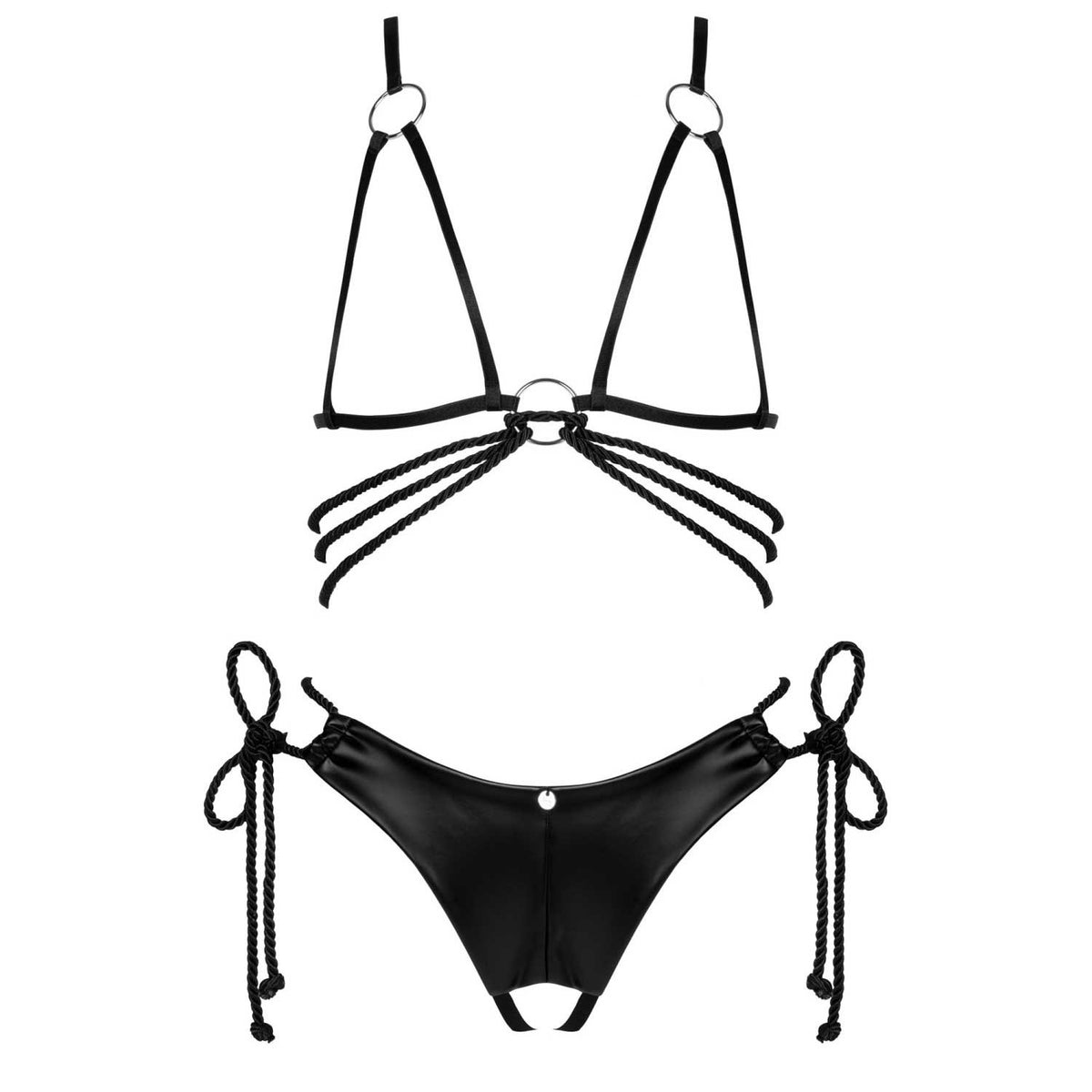 Set sexy aperto con reggiseno open cups e string Obsessive Cordellis
