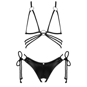 Set sexy aperto con reggiseno open cups e string Obsessive Cordellis