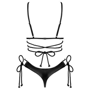 Set sexy aperto con reggiseno open cups e string Obsessive Cordellis