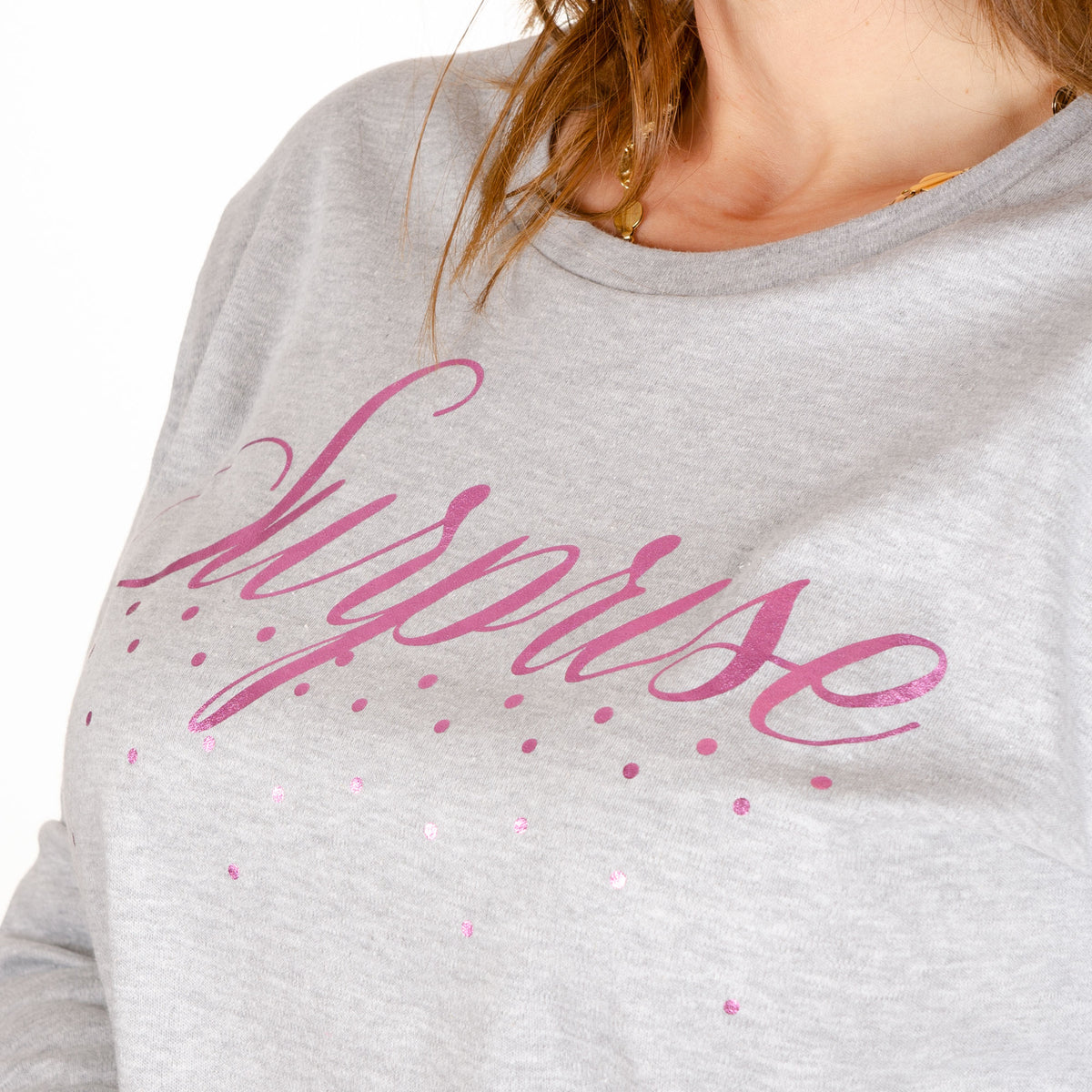 Pigiama donna cotonella caldo cotone manica lunga righe DDC48 grigio