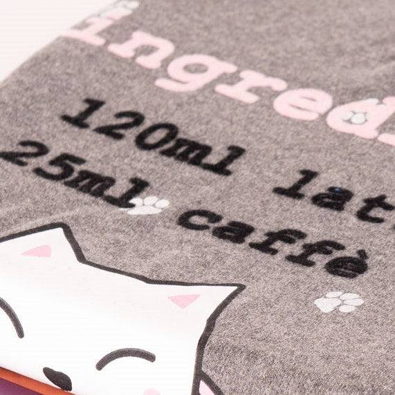Pigiama donna con gatto Cotonella cotone interlock DDC44 grigio scuro
