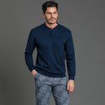 Pigiama uomo invernale Enrico Coveri EP2076 blu punto milano