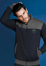 Pigiama uomo tuta Enrico Coveri ea1022 invernale cotone felpato blu
