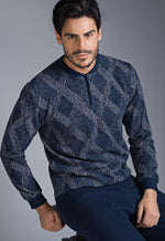 Pigiama uomo invernale Enrico Coveri ep5054 blu punto milano