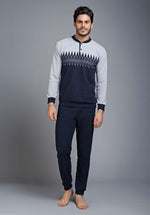 Pigiama uomo invernale Enrico Coveri ep5057 punto milano blu