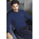 Pigiama uomo Enrico Coveri EP8131 cotone oceano