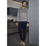 Pigiama uomo invernale Enrico Coveri EP2053 grigio caldo cotone