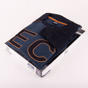 Pigiama uomo invernale Enrico Coveri EP2056 jeans caldo cotone