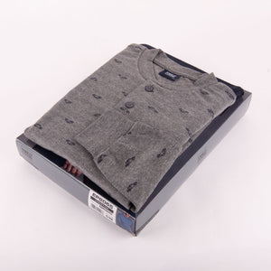 Pigiama uomo invernale Enrico Coveri EP2065 grigio caldo cotone