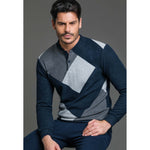 Pigiama uomo invernale Enrico Coveri EP2069 blu punto milano