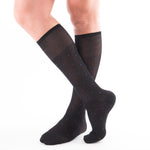 Calze uomo lunghe Enrico Coveri premium in cotone nero con rettangolini avio