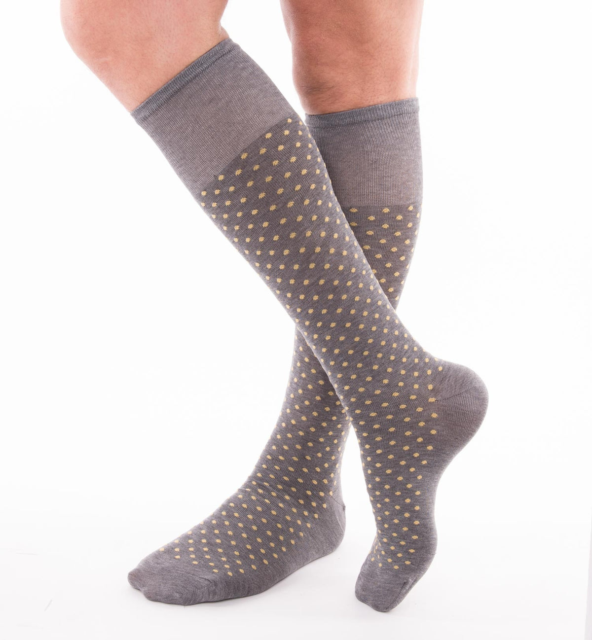Calze moda uomo lunghe Enrico Coveri summer in cotone elasticizzato grigio