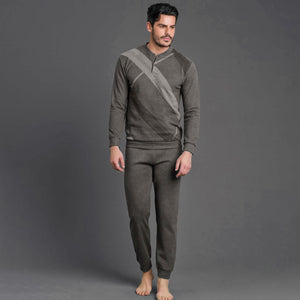 Pigiama uomo invernale Enrico Coveri EP2066 grigio punto milano