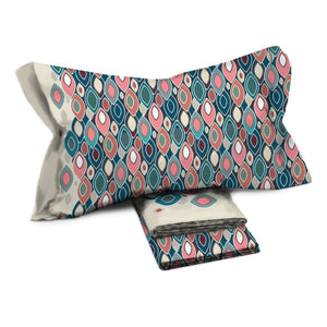 Completo letto Pompea Helen lenzuola sopra sotto con angoli federa