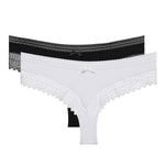 Slip short donna Dim D042K cotone e pizzo 2 pz