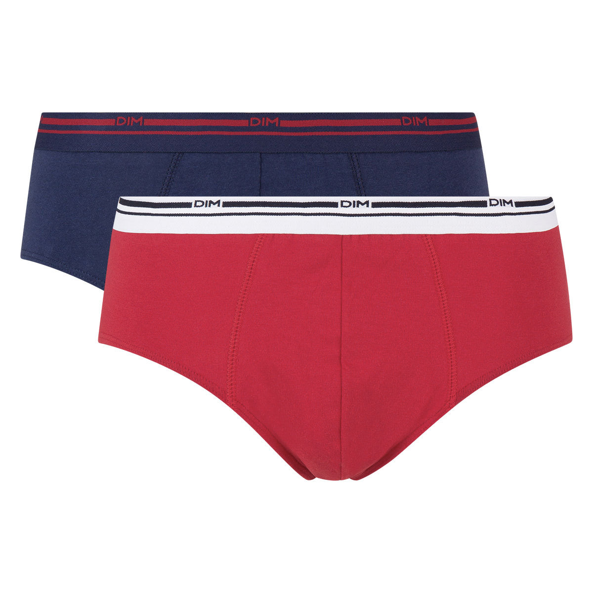 Slip uomo Dim D09BB cotone elasticizzato rosso+blu 2 pz
