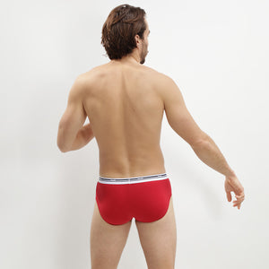 Slip uomo Dim D09BB cotone elasticizzato rosso+blu 2 pz