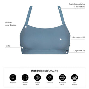 Reggiseno sportivo coppa preformata microfibra Dim D0DS0