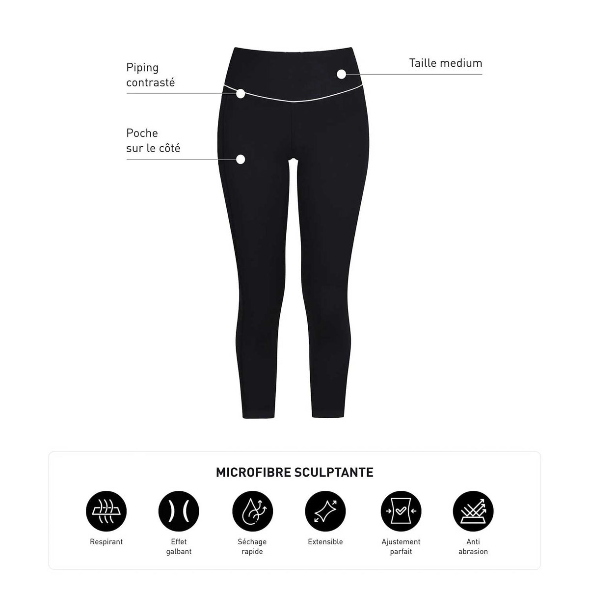 Leggings donna sportivi capri Dim D0DS3