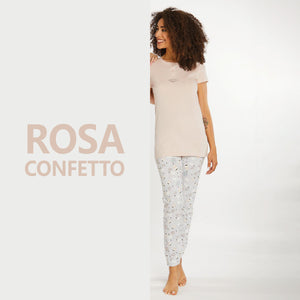 Pigiama Donna in cotone scollo serafino Nazareno Gabrielli D3040