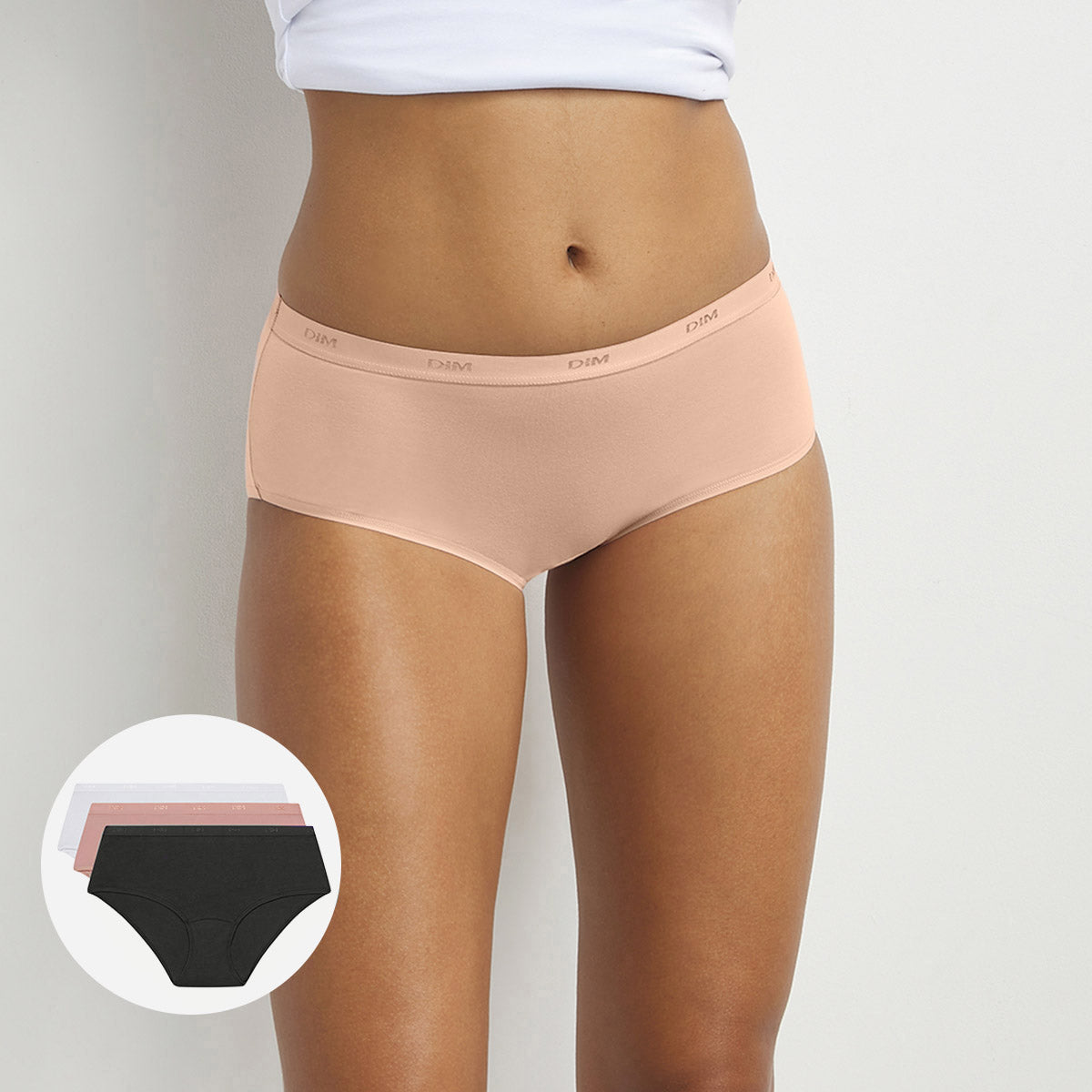 Boxerino donna Dim D4H01 cotone elasticizzato 3 pz