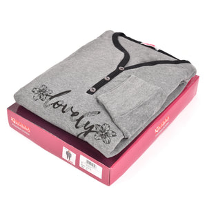 Pigiama donna Ambro caldo cotone D6005.22 grigio