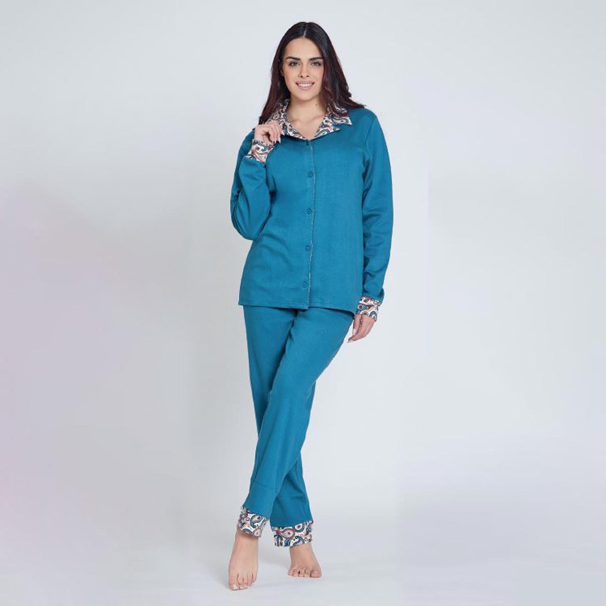 Pigiama donna 100% Caldo Cotone Nazareno Gabrielli D6010