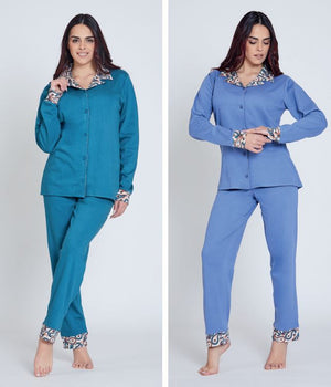 Pigiama donna 100% Caldo Cotone Nazareno Gabrielli D6010