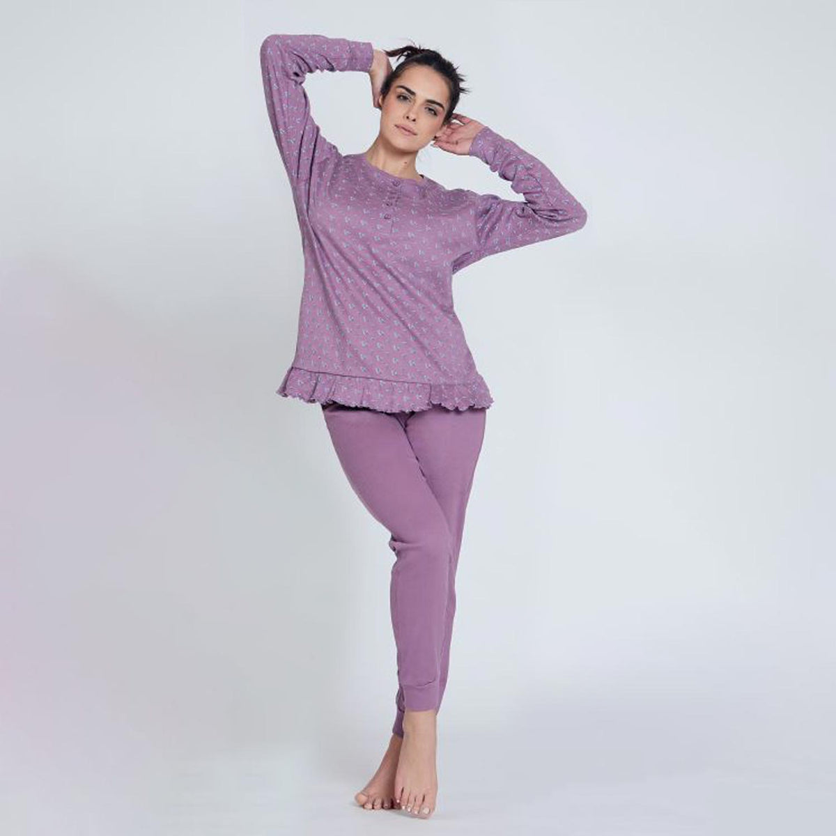 Pigiama donna 100% caldo cotone Nazareno Gabrielli D6028