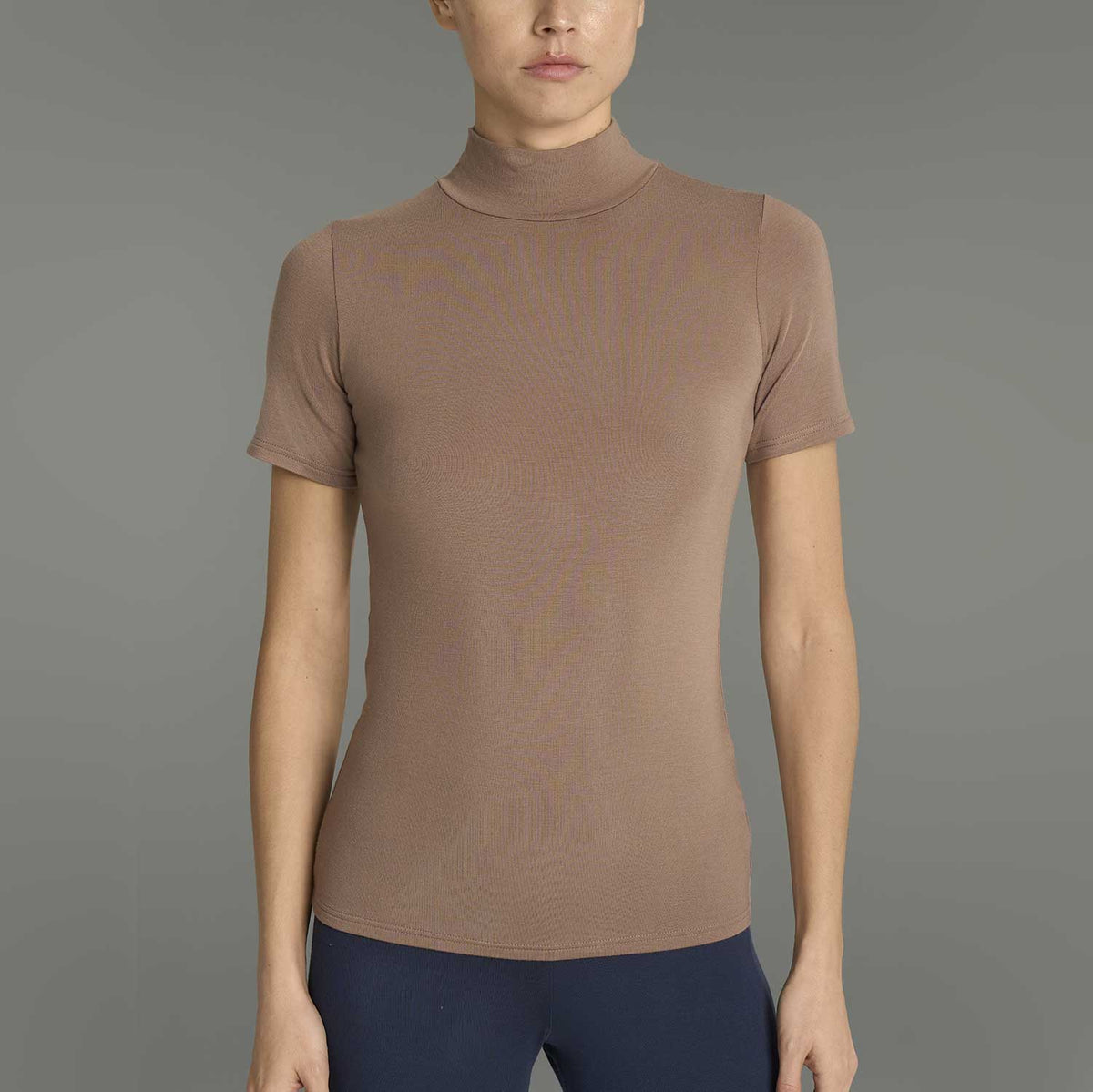 Maglia donna MC collo alto in ecoviscosa calda e morbida Ragno D794AY