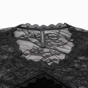 Maglia donna Rossoporpora DB854 velluto e pizzo