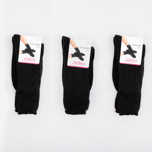 Calze donna Jadea soft a coste morbide e calde JB900 3 paia nere