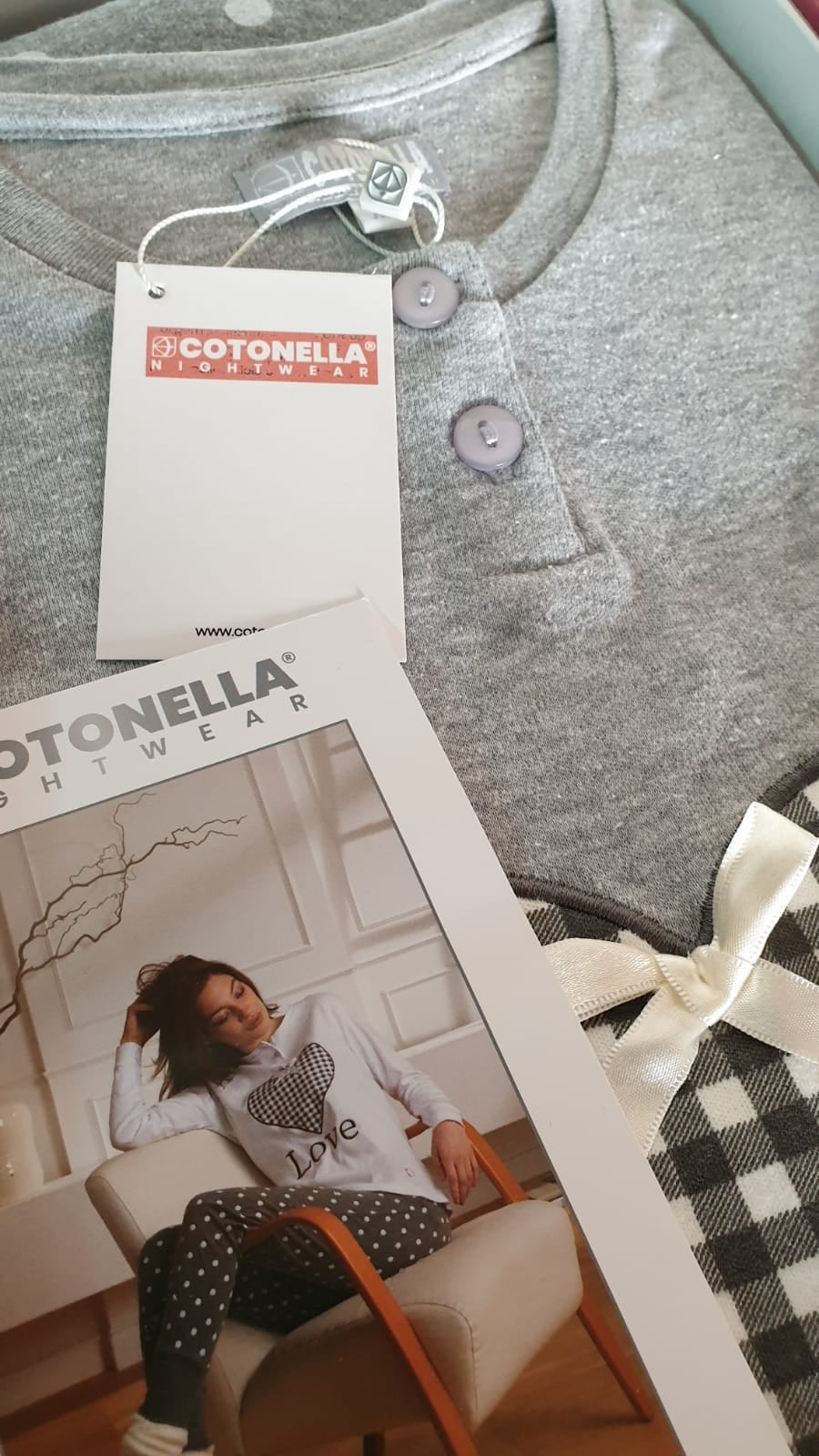 Pigiama donna Cotonella DD986 caldo cotone cuore