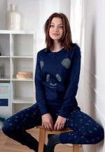 Pigiama donna Cotonella DD998 caldo cotone panda