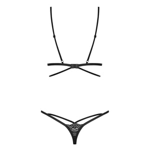 Sexy set reggiseno + perizoma Obsessive Diyosa pizzo nero 2 pz