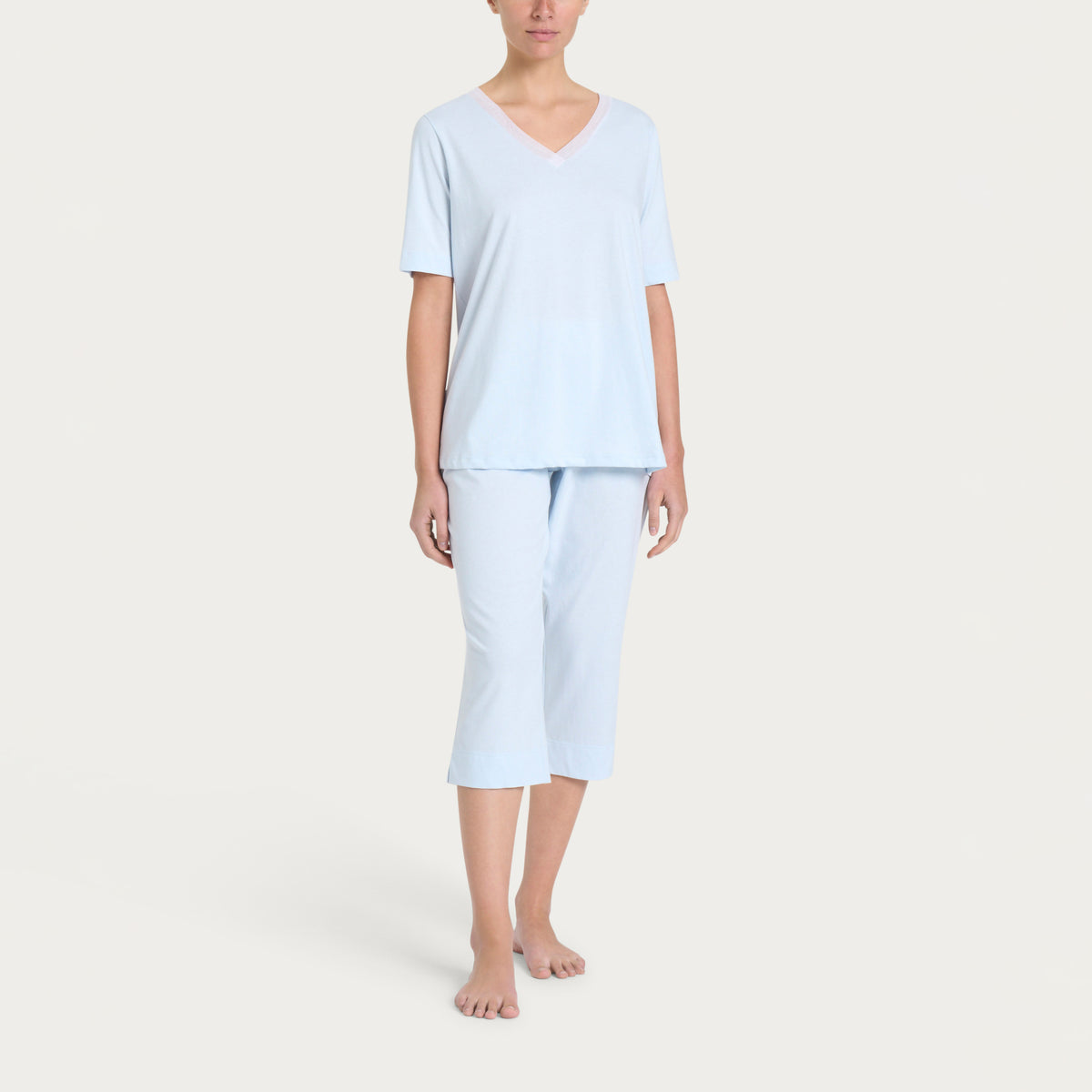 Pigiama Donna pantalone pinocchietto 100% cotone Ragno DP26NB