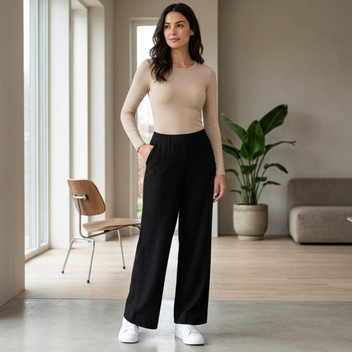 Pantalone donna caldo in flanella Ragno DR43PE