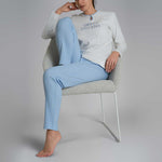 Pigiama donna scollo a goccia caldo cotone Ragno DR56NU-DR56N1