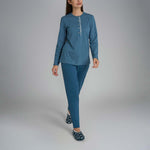 Pigiama donna fantasia geometrica caldo cotone Ragno DR67N1